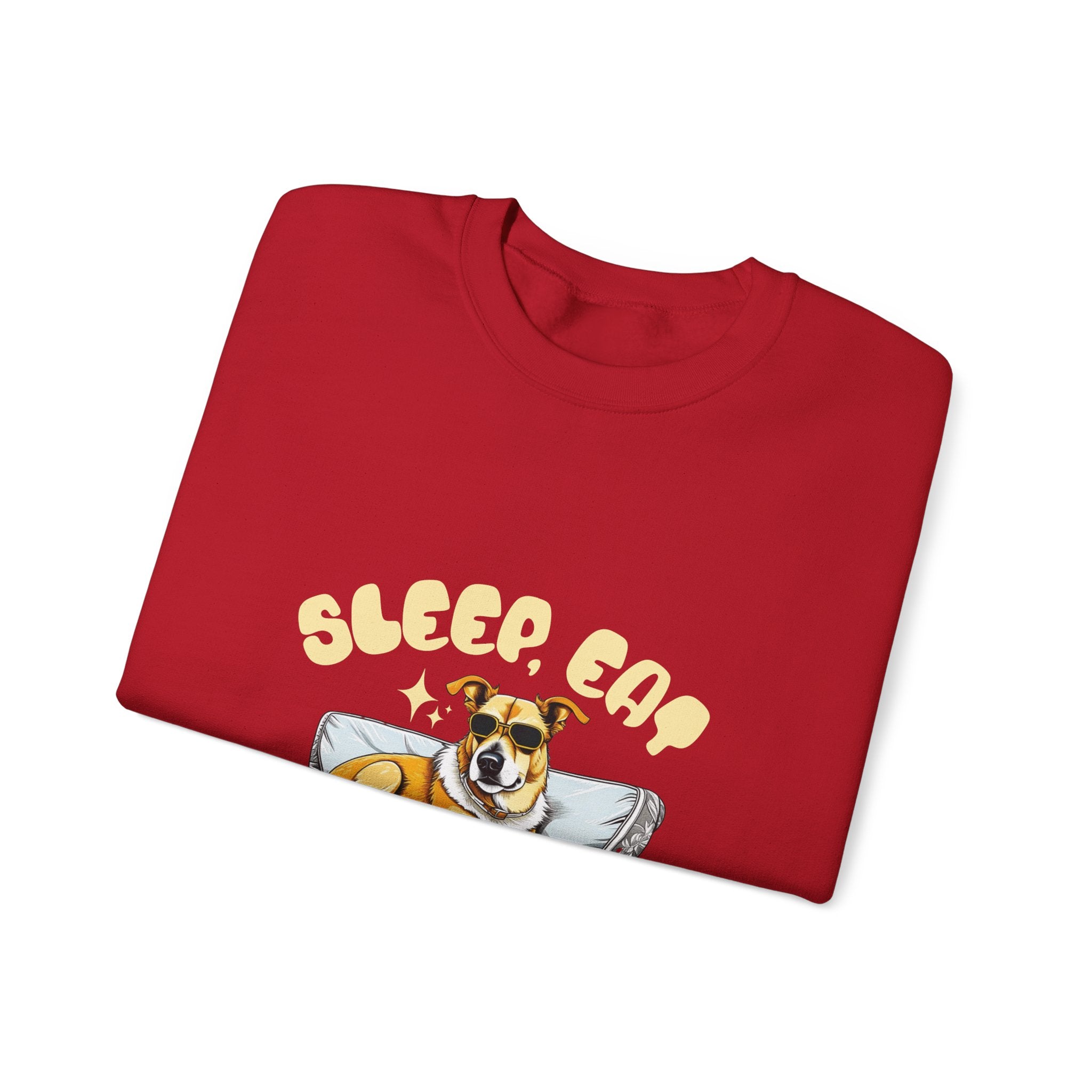 Sleep Eat Repeat corgi on couch Sweatshirt | Cute dog graphic crewneck