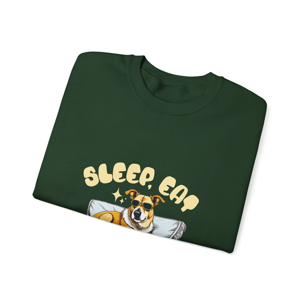 Sleep Eat Repeat corgi on couch Sweatshirt | Cute dog graphic crewneck