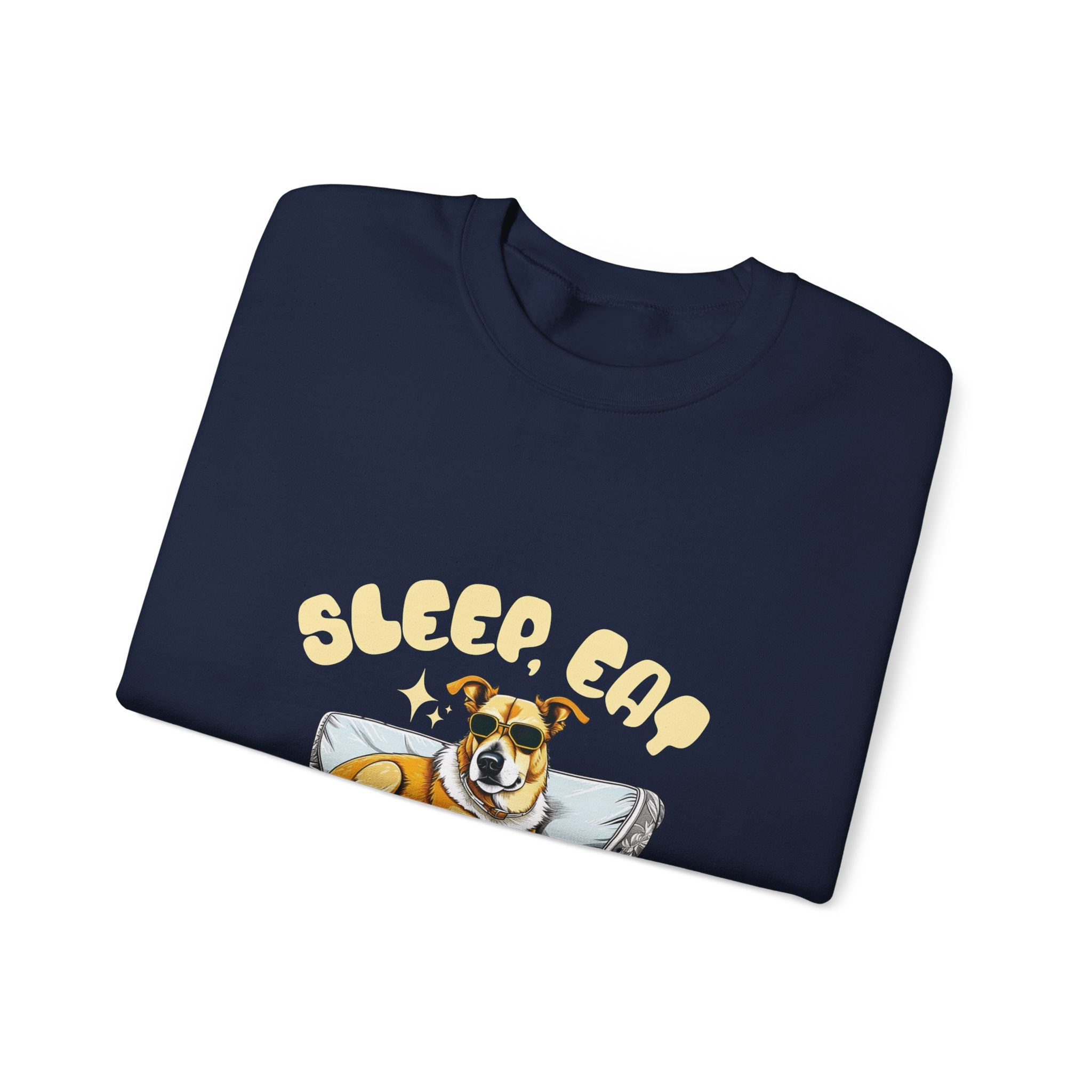Sleep Eat Repeat corgi on couch Sweatshirt | Cute dog graphic crewneck