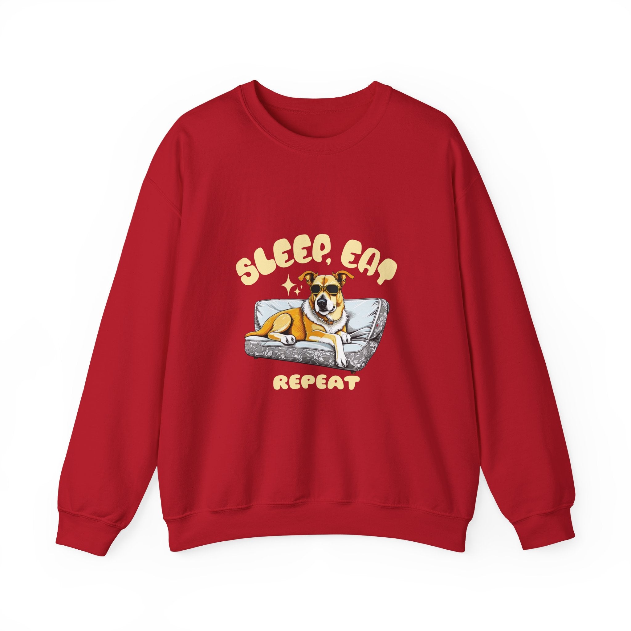 Sleep Eat Repeat corgi on couch Sweatshirt | Cute dog graphic crewneck