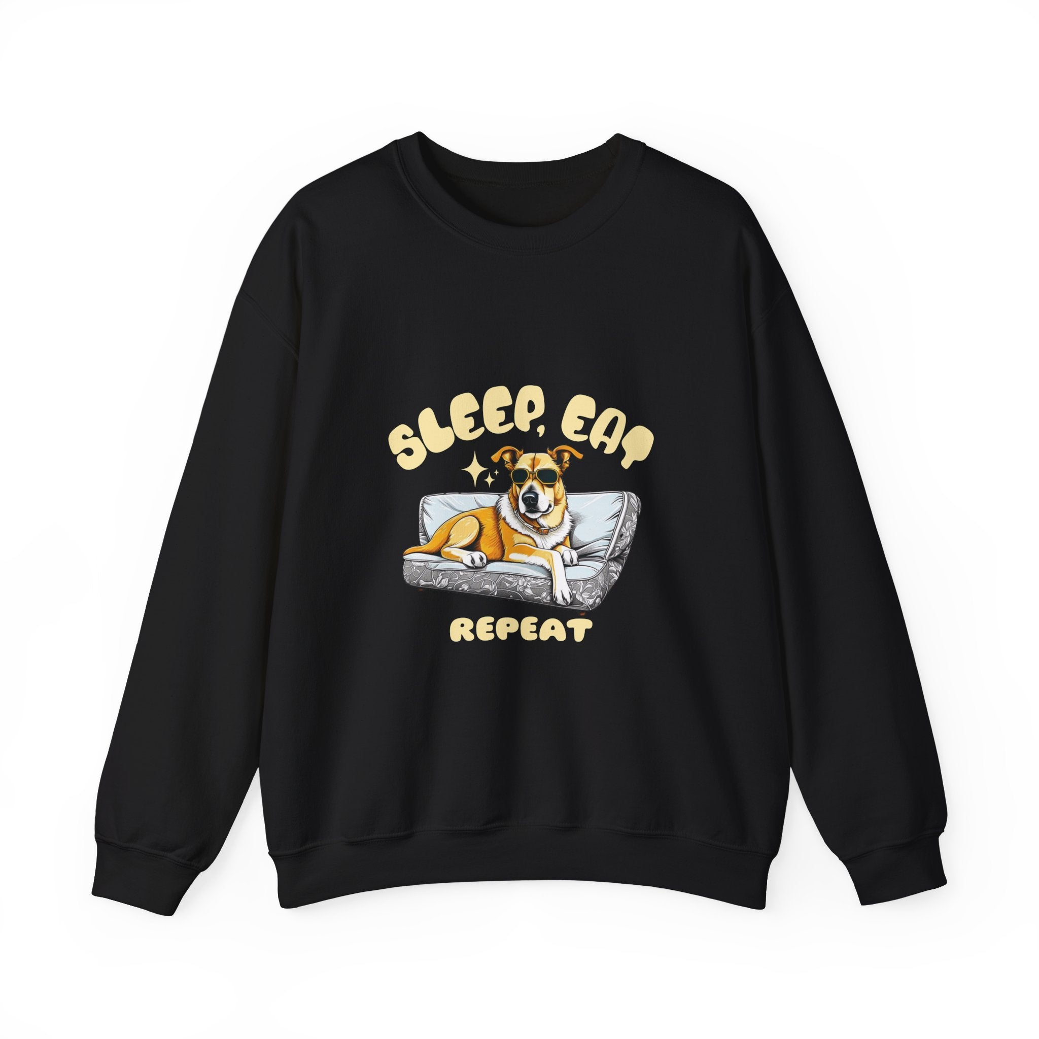 Sleep Eat Repeat corgi on couch Sweatshirt | Cute dog graphic crewneck