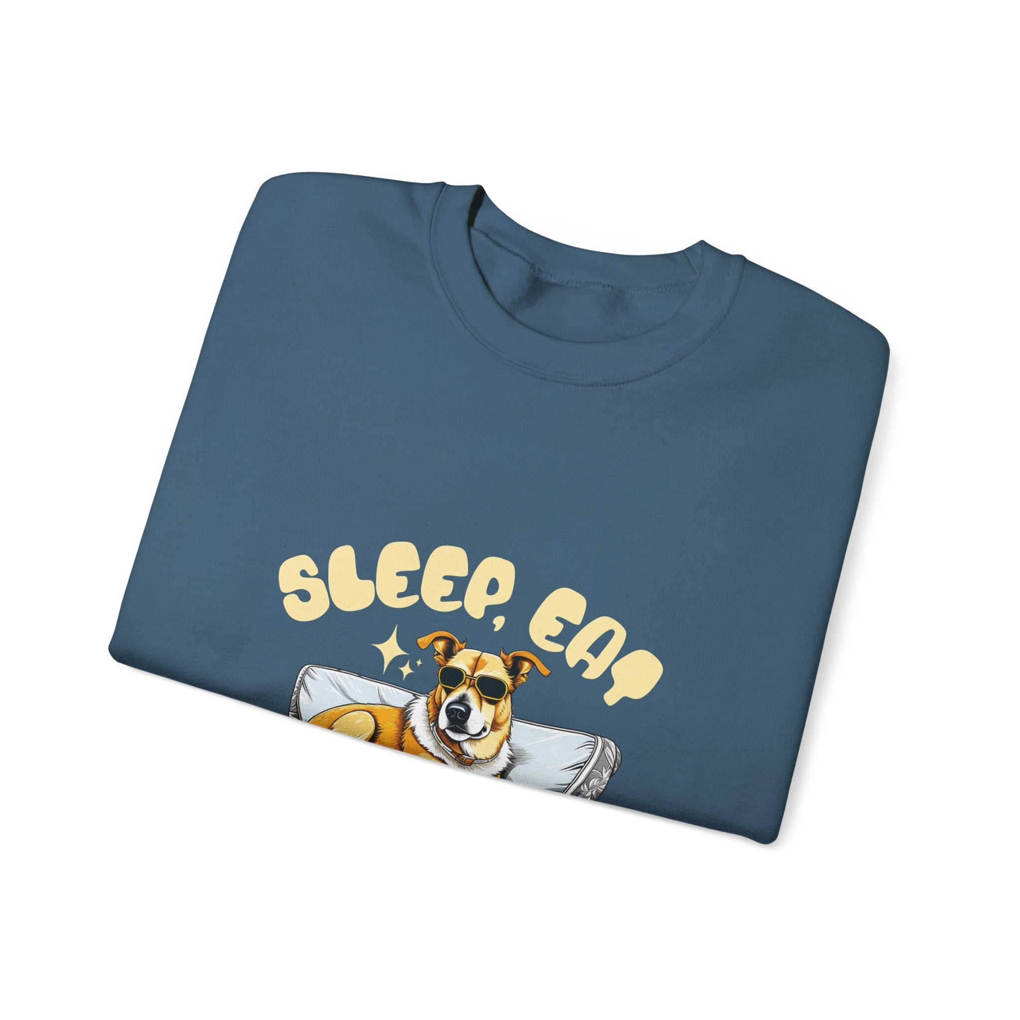 Sleep Eat Repeat corgi on couch Sweatshirt | Cute dog graphic crewneck