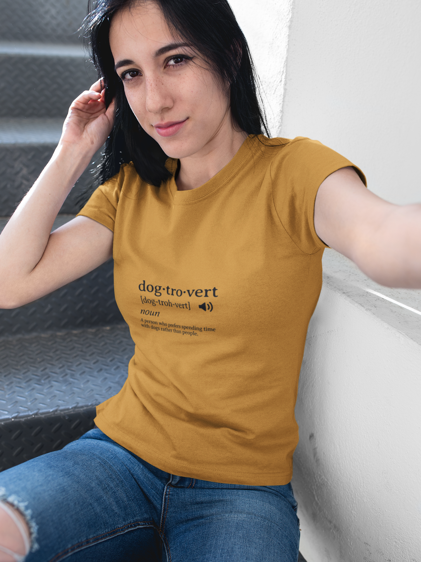 Dog·Tro·Vert Definition T-Shirt | Dog Lover Typography Tee