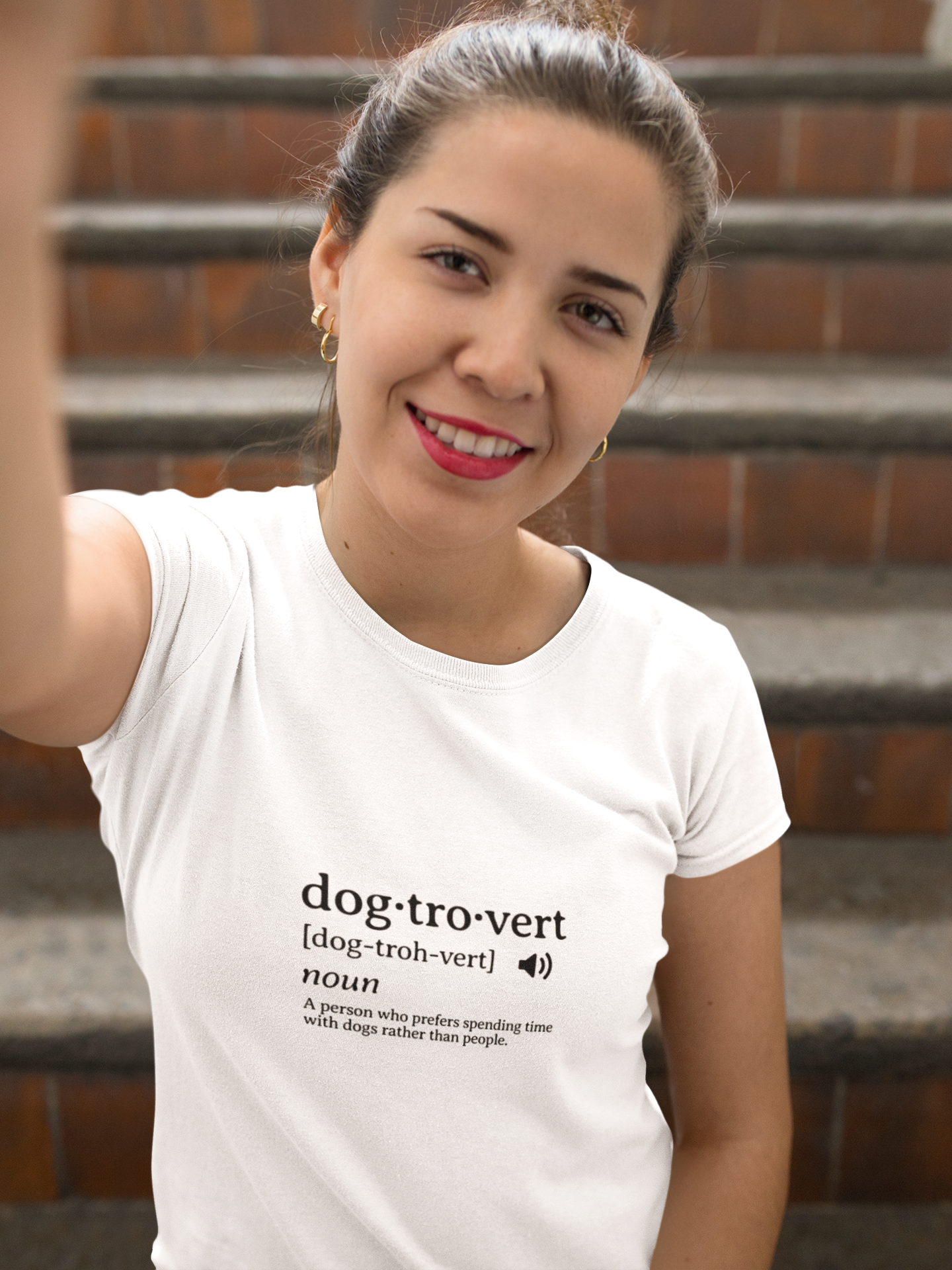 dog·tro·vert definition T-Shirt | Dog Lover Typography Tee
