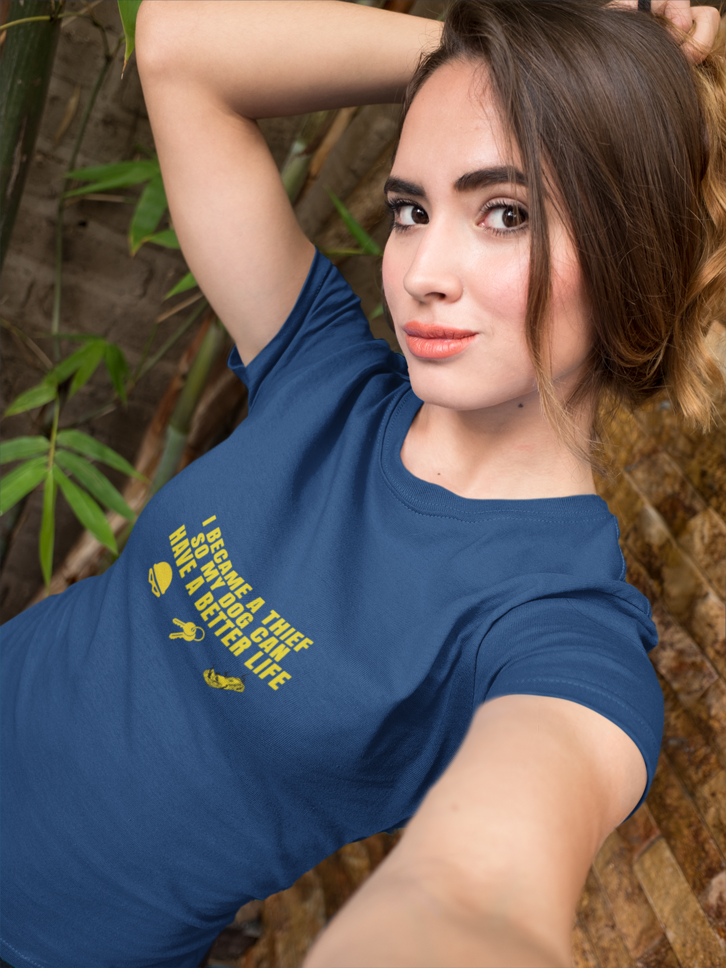 Funny Dog Lover T-Shirt – "I Became a Thief So My Dog Can Have a Better Life"