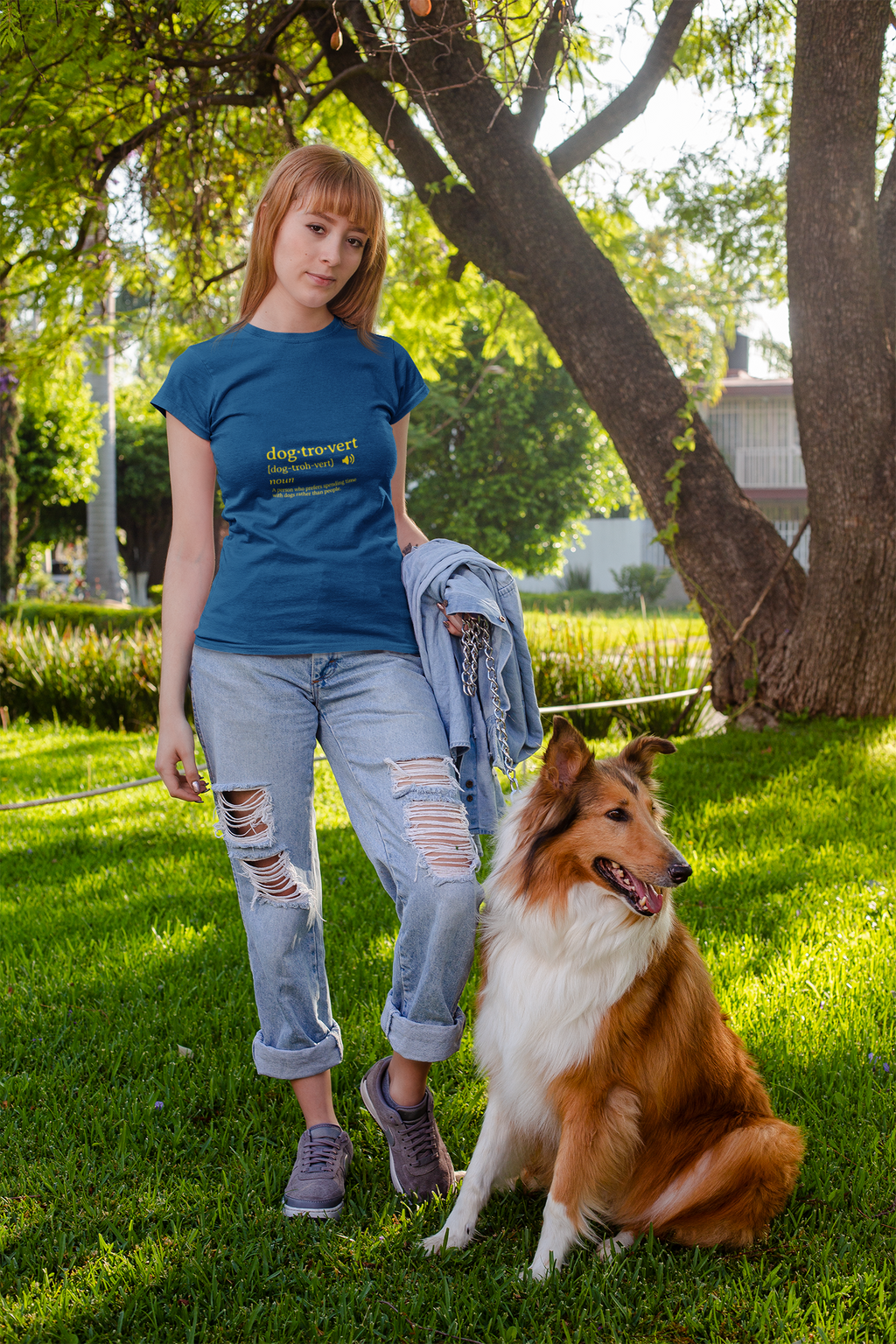 dog·tro·vert definition T-Shirt | Dog Lover Typography Tee
