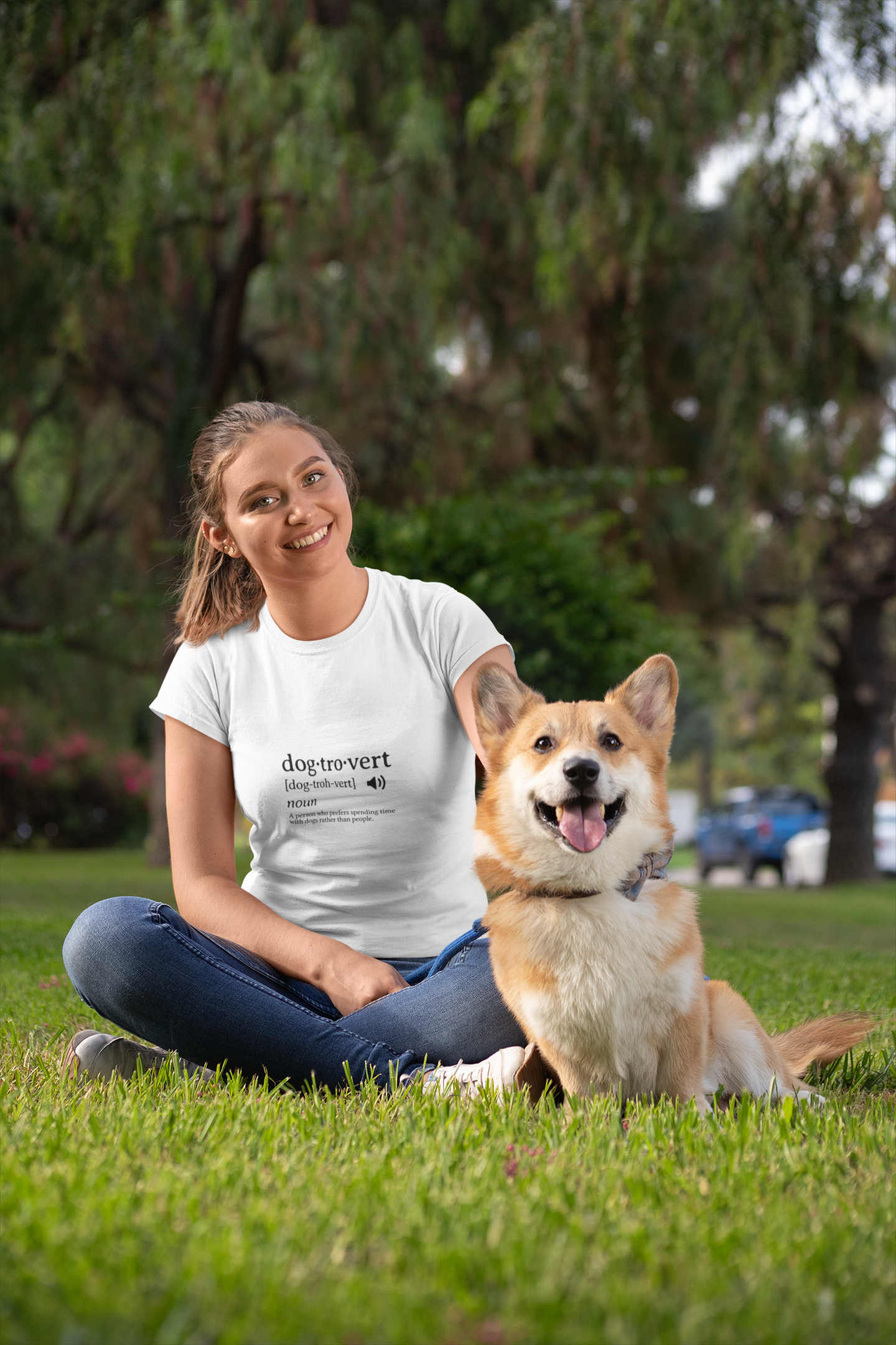 dog·tro·vert definition T-Shirt | Dog Lover Typography Tee