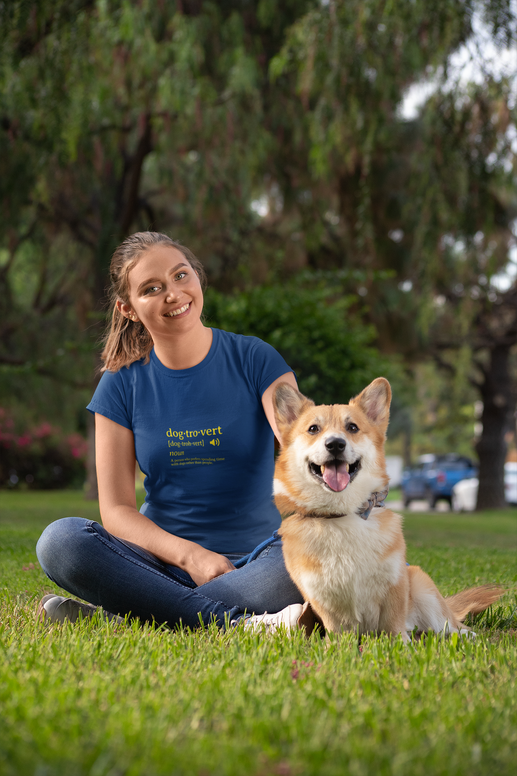 dog·tro·vert definition T-Shirt | Dog Lover Typography Tee