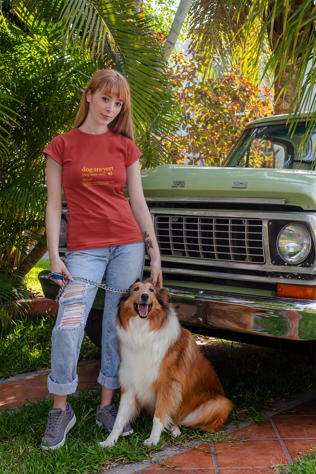 dog·tro·vert definition T-Shirt | Dog Lover Typography Tee