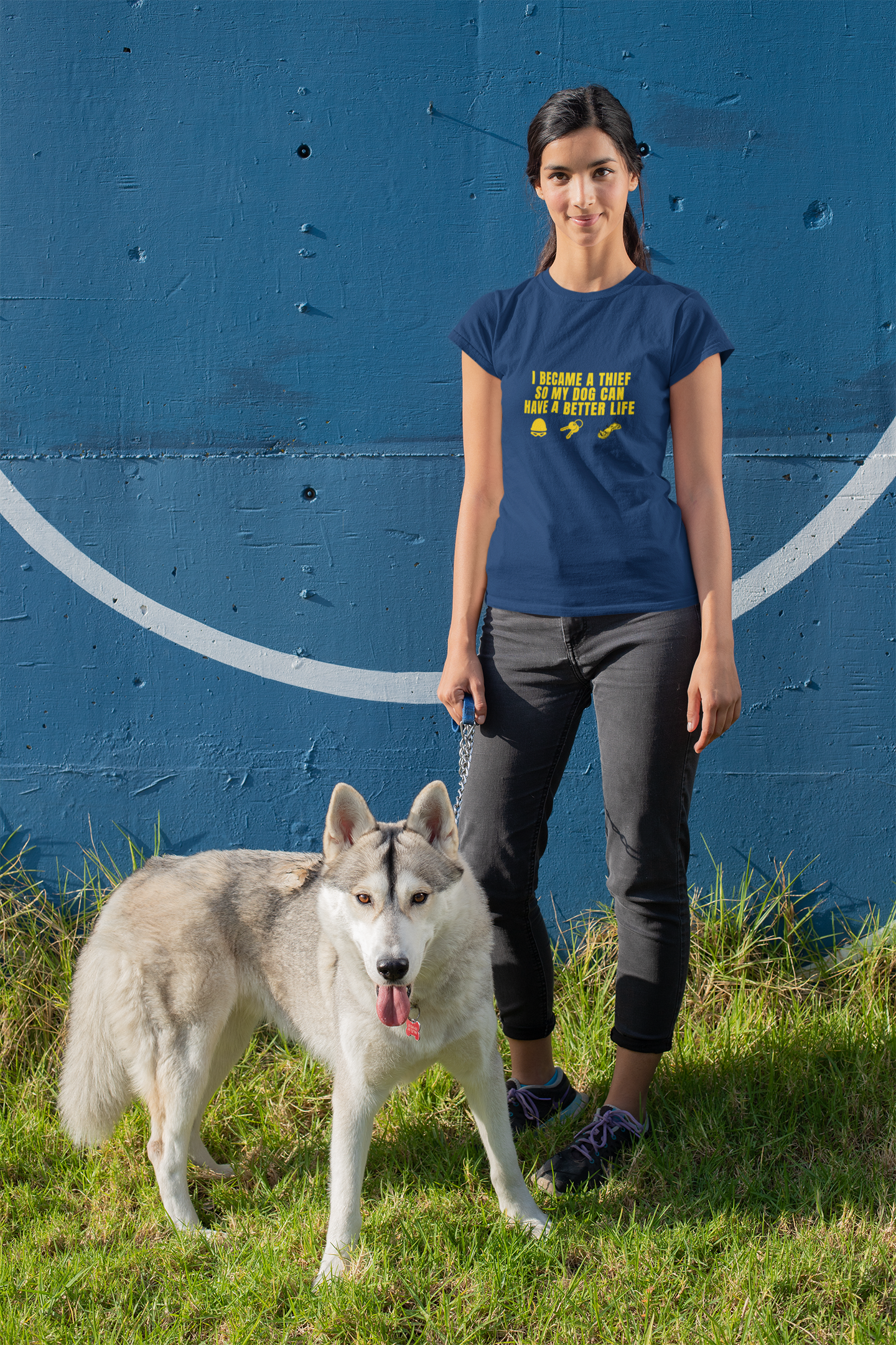 Funny Dog Lover T-Shirt – "I Became a Thief So My Dog Can Have a Better Life"